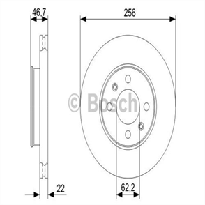 BOSCH bosch fren diski on 4d 256mm accent era 05 getz 02 i20 i30 08 0986479r77