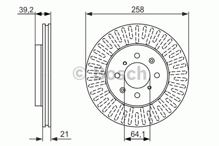 BOSCH bosch fren diski on 258 21 19 mm hava kanalli jazz 14 032002 122008 jazz 12 032002 122008 986479594 2