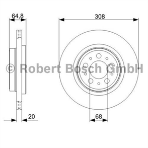 BOSCH bosch fren diski arka 308 20 18 mm hava kanalli 0986479320