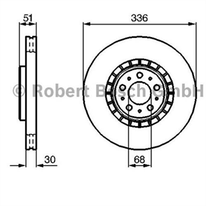 BOSCH bosch fren diski on 336 30 27 mm hava kanalli kaplamali yu 0986479202