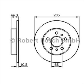 BOSCH bosch fren diski arka 265 105 95 mm renault laguna 20i s rxe 0986478757