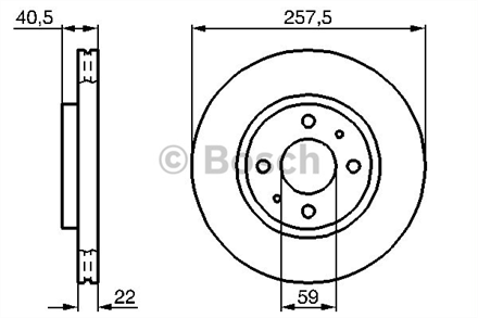 BOSCH  fren diski on hava kanalli fiat bravo ii 14 2007 doblo 13 14 16 19 2001 fiorino kombi van 13d 14 2007 986478639 4