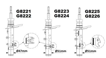 MONROE monroe on amortisor sag p208 16 gti 12 gazli g8225 2