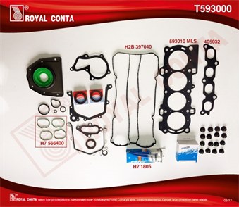 ROYAL royal motor takim conta reinz kecelisubplast focus ii 16 16v 03 07 100hp t593000