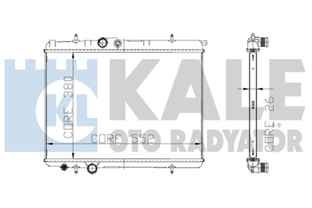 KALE kale radyator psa 206 307 partner berlingo c4 xsara 11 14 16 20 16v al pl brz 2036011ab 2