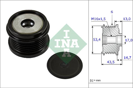 INA ina alternator kasnagi 174560 fiesta vi connect focus 15 16 535023710