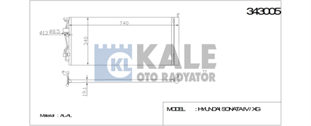KALE kale klima radyatoru 646x337x17 sonata 20 16v 27 v6 01 343005