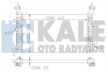 KALE OTO RADYATÖR kale motor su radyatoru meriva 17cdti 03 10 brazing mt 342065