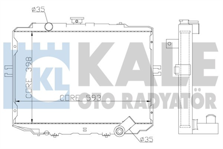 KALE OTO RADYATÖR kale su radyatoru 580x400x26 h100 25 td 93 342295