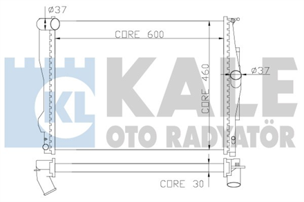 KALE OTO RADYATÖR kale radyator bmw 1 e81 1 e82 1 e87 1 e88 3 e90 3 e91 3 e92 3 e93 x1 e84 z4 e89 al pl 348700 2