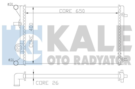 KALE OTO RADYATÖR kale motor su radyatoru golf iv bora 9705 brazing mt 366400