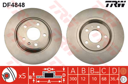 TRW trw fren diski arka a4 8ec 20 tdi 062006 a4 8k2 a4 avant 8k5 18 tfsi18 tfsi quattro20 tfsi20 tfsi quattro20 tdi27 tdi30 tdi quattro32 fsi32 fsi quattro 112007 a5 8t 18 tfsi20 tfsi20 tfsi quattro df484