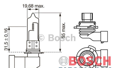 BOSCH  1987302153 ampul eco 12v hb4 51w p22d osrama 9006 1987302808 2