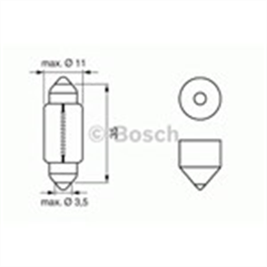 BOSCH  12v sofit ampul 5w c5w sv85 8 eco 1987302810 2