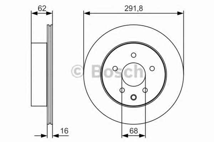 BOSCH bosch fren diski arka 5d 292mm primera 18 16 02 qg18de 0986479s31