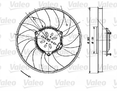 VALEO fan motoru pervaneli vw crafter 20 tdi 25 tdi 06 mercedes sprinter 06 7