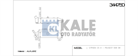 KALE kale turbo radyatoru intercooler caddy ii polo cordoba ibiza ii 19 tdi 295x95x85 al pl brz 344750