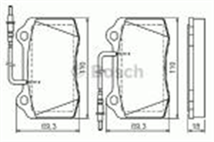 BOSCH bosch fren balatasi on 109mm kablolu 406 30 coupe 97 0986424658