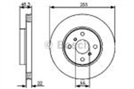 BOSCH bosch fren diski on 4d 255mm yaris 10 vvt 01 0986479430