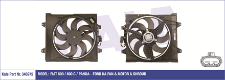 KALE kale fan motoru davlumbazli fiat 500 500 c panda ford ka 346975