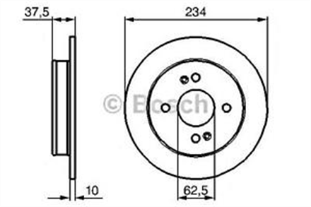 BOSCH bosch fren diski arka 4d 234mm picanto 1011 04 0986479256