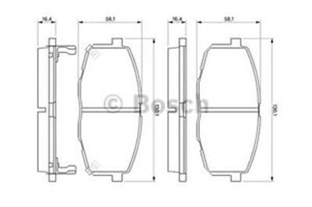 BOSCH bosch fren balatasi on 130mm y30 cerato 07 0986424811