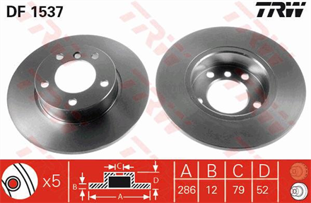 TRW trw fren diski on 5d 286mm dolu e36 3 serisi z3 91 df1537