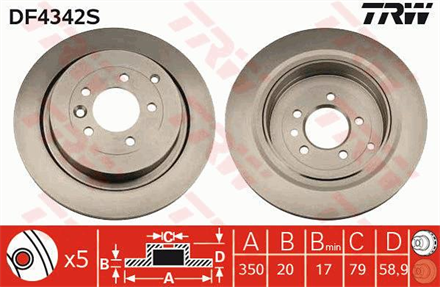 TRW trw arka fren aynasi adetlandroverdiscovery440430td50v809rangeroversport42445005 df4342s