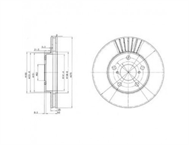 DELPHI delphi fren diski on 5d 275mm corolla 14d 12 rav 4 ii 20 18 00 bg3856