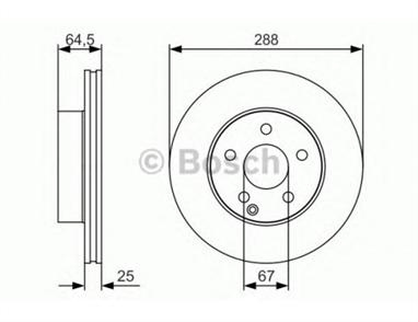 BOSCH on fren aynasi mercedes c180 cgi kompressor 08 14 288x25x224x645x112