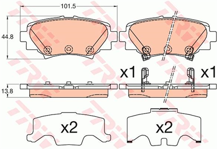 TRW trw fren balatasi arka disk mazda 3 2013 gdb3593