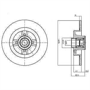 DELPHI delphi fren diski tekli paket arka renault grand scenic 04040109 bg9030rs