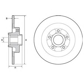 DELPHI delphi fren diski tekli paket rulmanli arka renault laguna laguna grandtour latitude 102007 bg9138rs