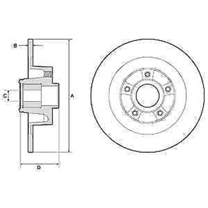 DELPHI delphi fren diski tekli paket rulmanli arka renault laguna coupe 2008 2010 bg9135rs