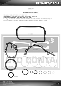 OTOCONTA otoconta motor takim contasi alt keceli r19 clio 14 e7j e6j 40116004