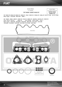 OTOCONTA otoconta motor takim contasi ust keceli subap lastikli skcsiz astra vectra zafira doblo 19 jtd cdti 42427803