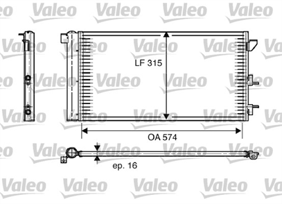 VALEO valeo kondenser fiat panda 0903 818005 2