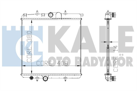 KALE kale radyator peugeot 206 14i 8v 1 sira alb sistem 2039011ab 2