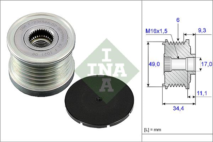 INA ina alternator kasnagi bmw 3 seri e46 e90 535007510