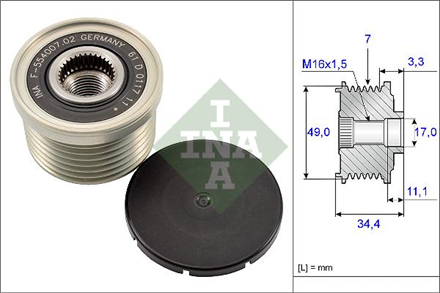 INA ina alternator kasnagi rulmanli bmw e81 116I 118I 120I 130I 06 12 e87 116I 118I 120I 04 12 535016410