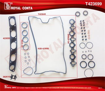 ROYAL royal ust takim conta skt kecelireinz sublastskcsiz master 22 25 dci g9t g9u t423699