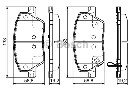 BOSCH  fren balatasi on fiat egea 13 d 14 16 16 d 2015 986495392 2