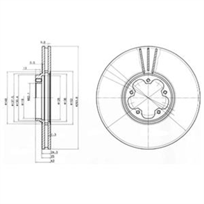 DELPHI  fren diski on ford transit 000506 bg3504