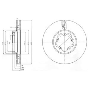 DELPHI delphi fren diski on ford transit 0706 bg4006