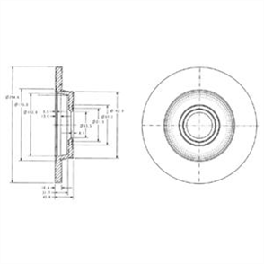 DELPHI delphi fren diski arka 5d 280mm t4 96 04 bg3416