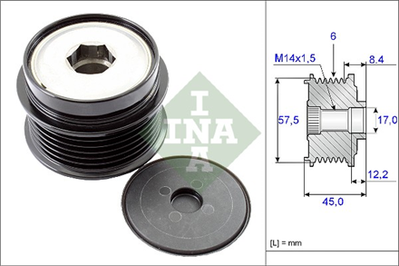 INA ina alternator kasna rulmanli jeep cherokee wrangler 25 28crd 01 dodge nitro 535017410