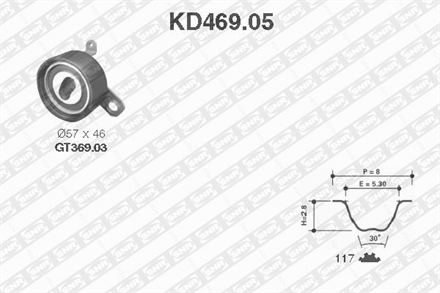 SNR snr eksantrik rulman kiti triger seti corolla 16 enjeksiyonlu kd46905