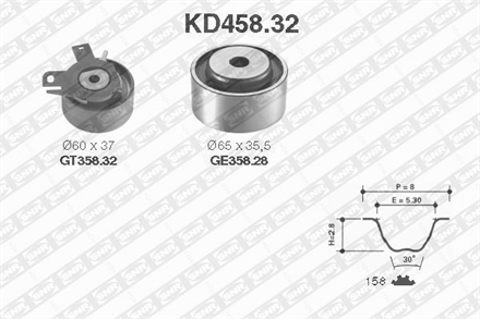 SNR snr eksantrik gergi kiti 158x254 brava bravo 95 01 doblo 01 palio albea 96 marea 97 0216 kd45832