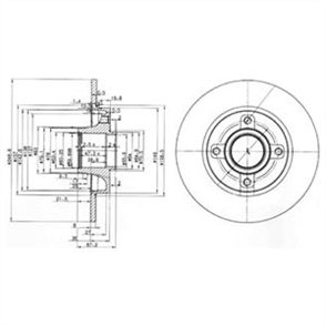 DELPHI  fren diski tekli paket arka citroen c4 peugeot 307 01010906 bg9021rs