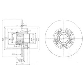 DELPHI delphi fren diski arka 5d 280mm trafic vivaro 01 rulmanli bg9031rs